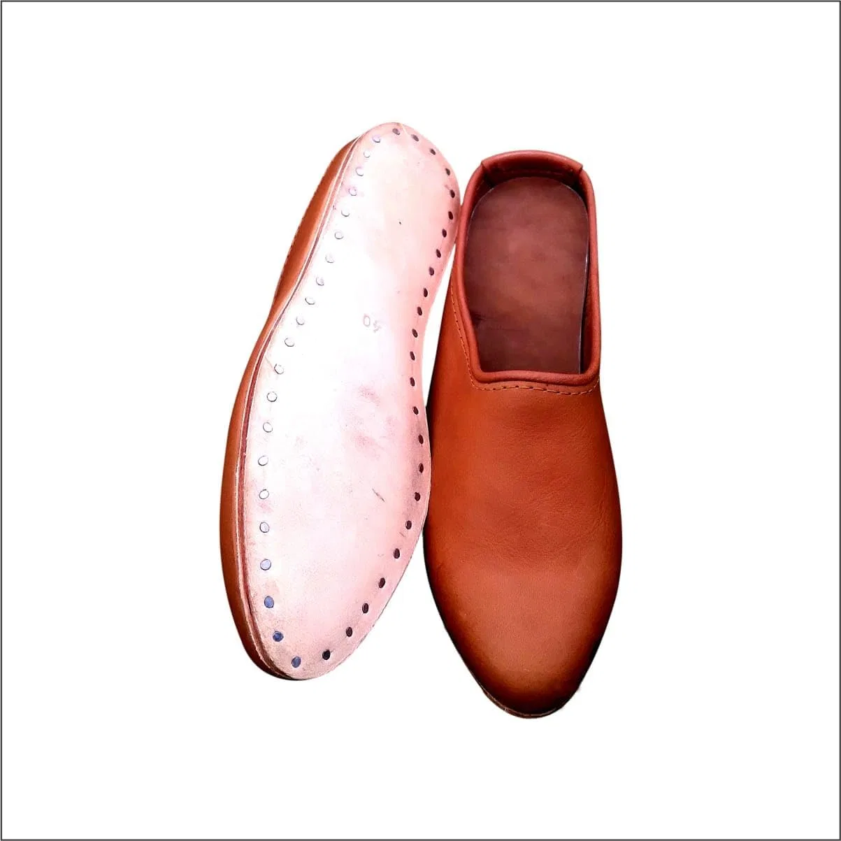 Лоферы кожаные Roman Designed Leather Loafer Shoes, Light Brown Rhishoe — фото 3