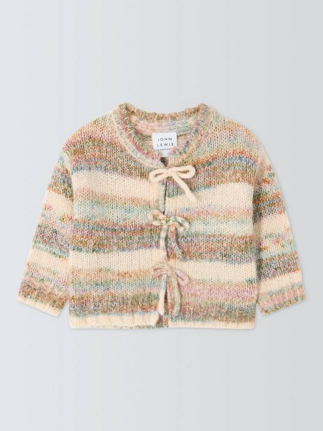 

Детский кардиган с бантом в технике спейсдай John Lewis, Multi