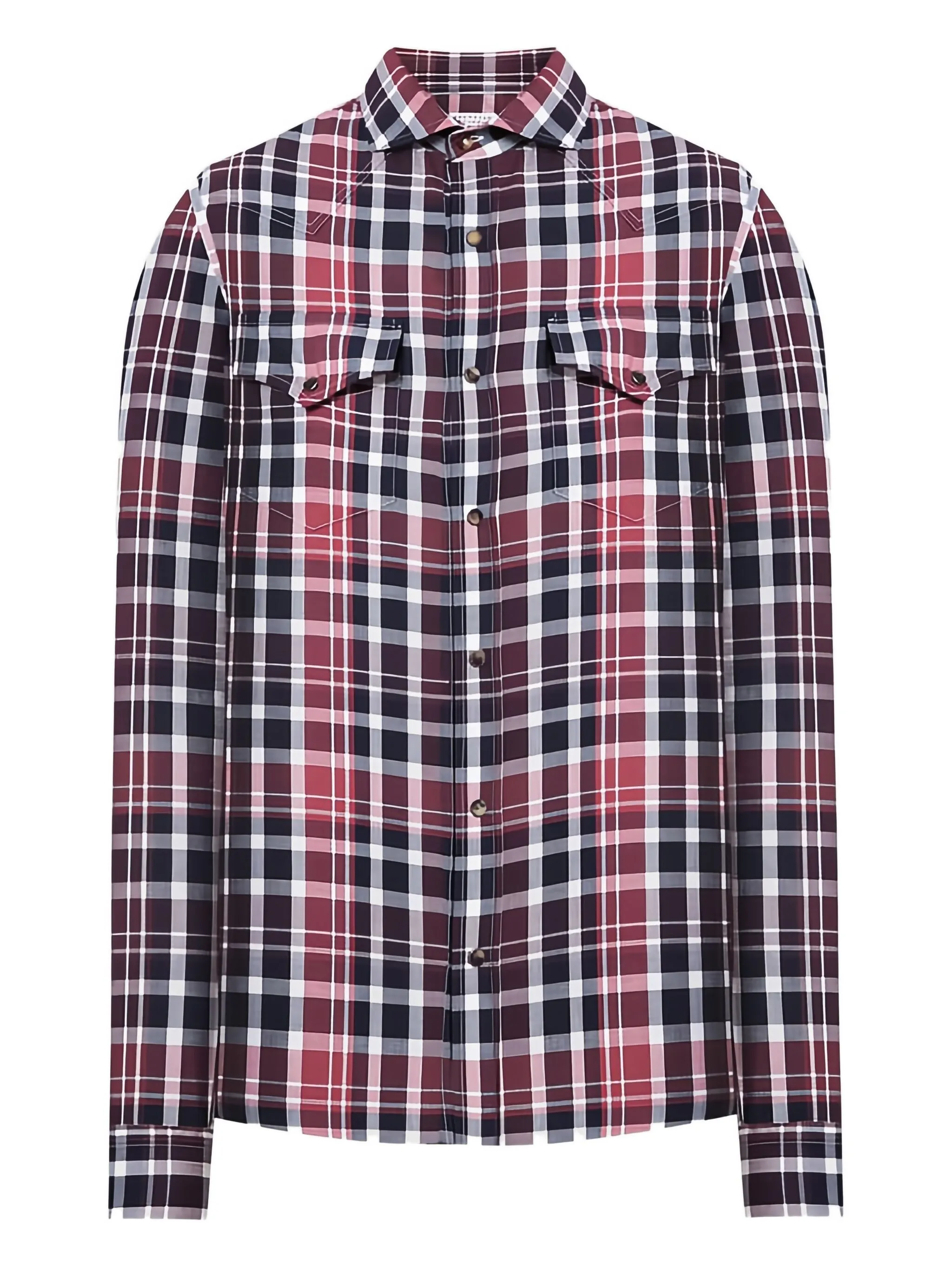 

Рубашка в клетку Brunello Cucinelli, красный