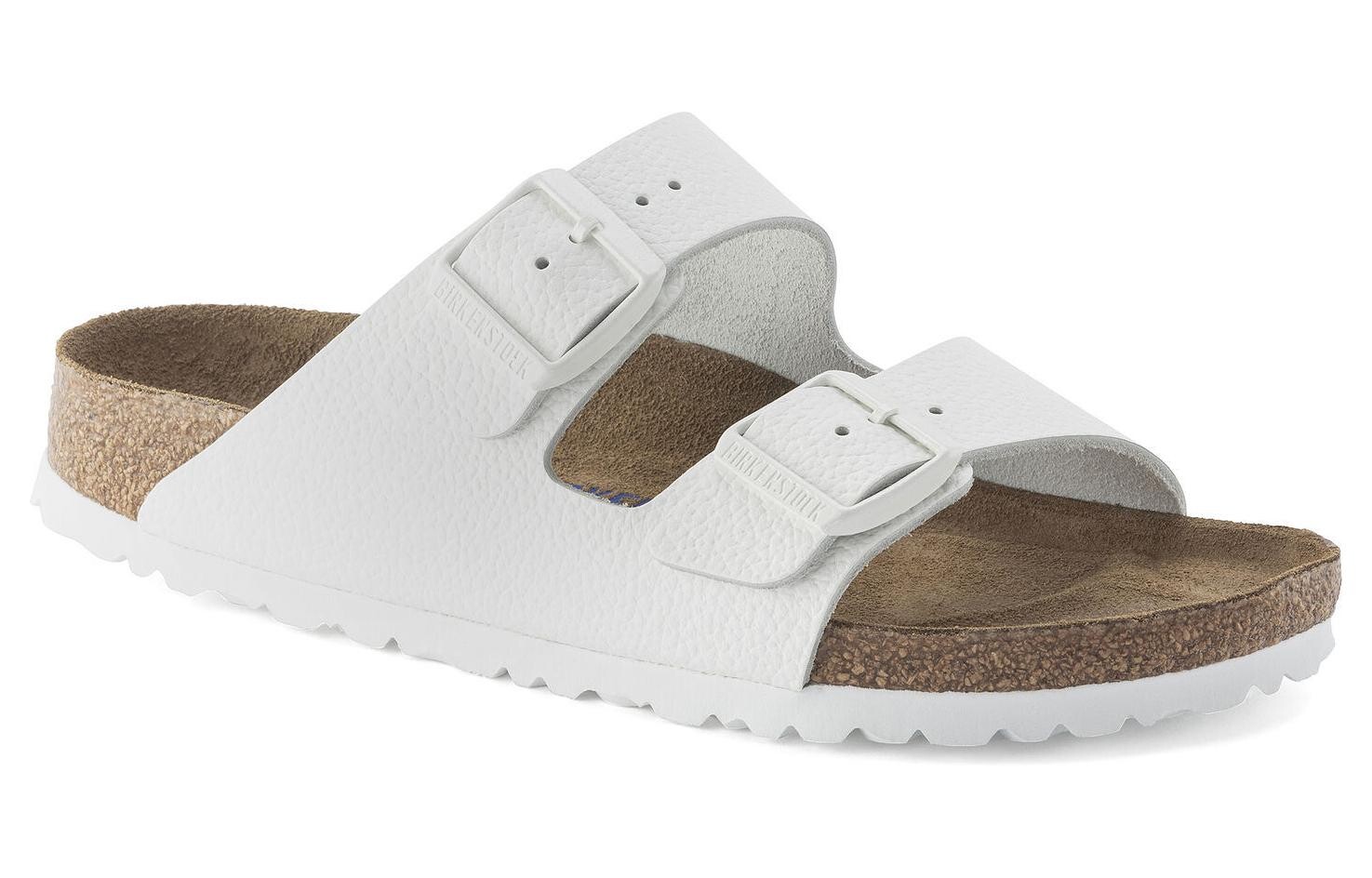 Birkenstock Arizona Шлепанцы с мягкой стелькой унисекс, White — фото 2