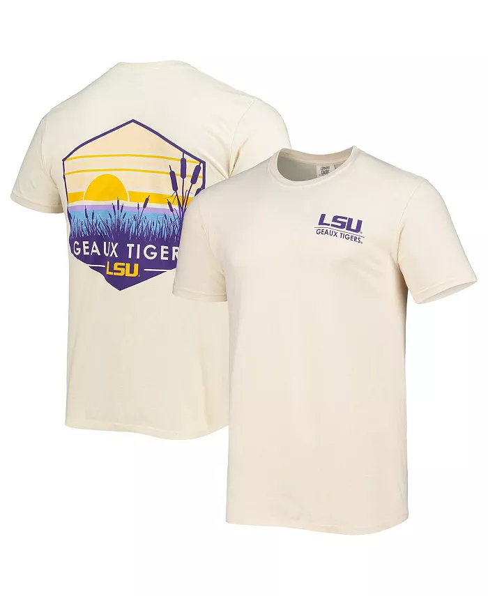 

Мужская футболка Comfort Colors с принтом LSU Tigers в кремовом цвете Image One