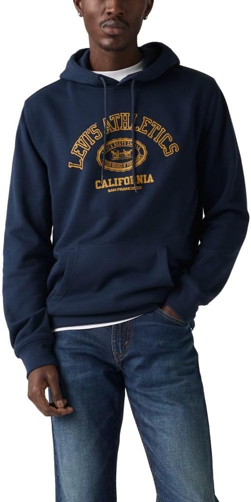 

Мужская толстовка с капюшоном Levi's Standard Graphic, (New) Crest Navy Blazer
