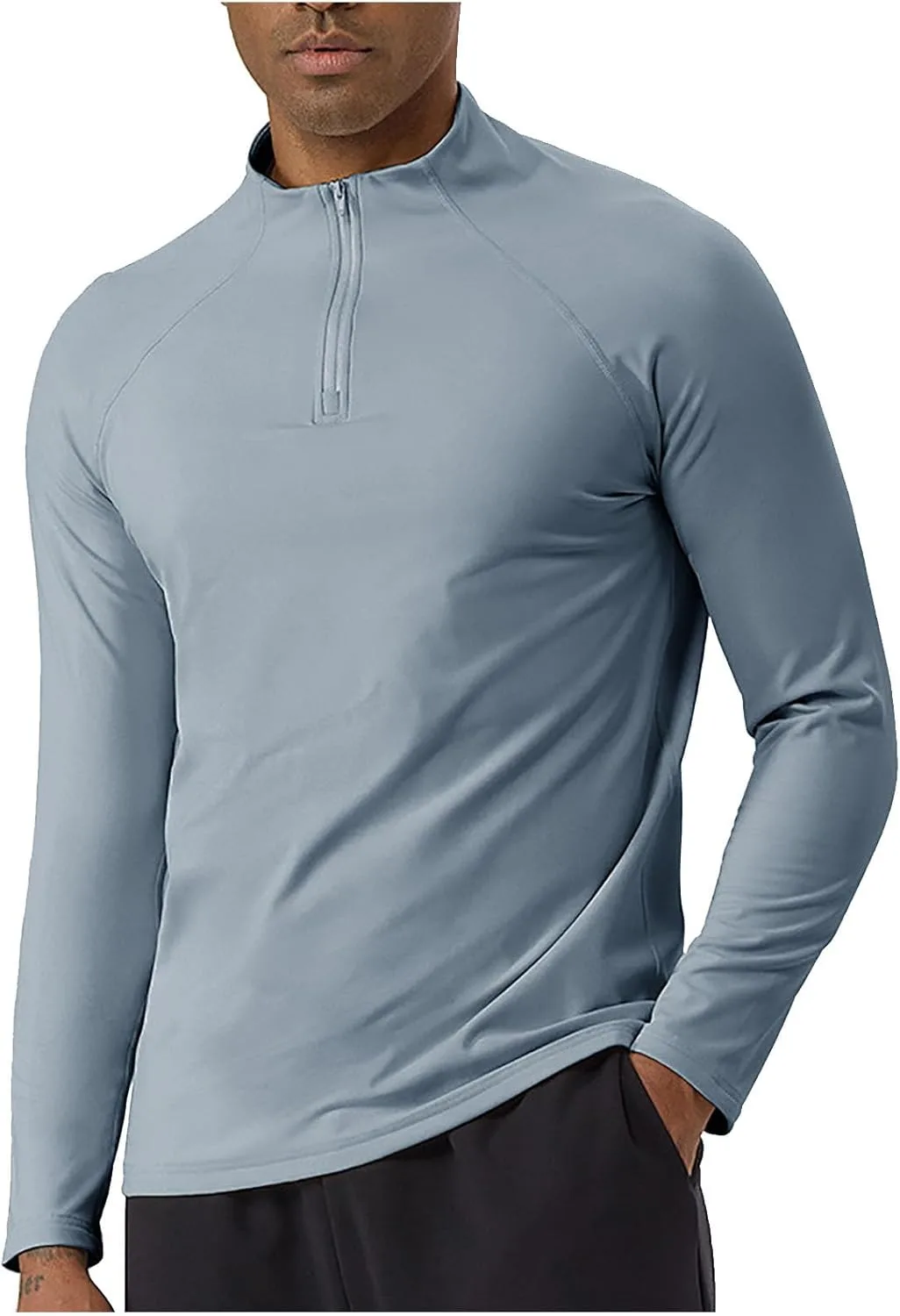 

Термокофта Quarter Zip для мужчин, Long Sleeve, для бега и рыбалки Xiaojmake