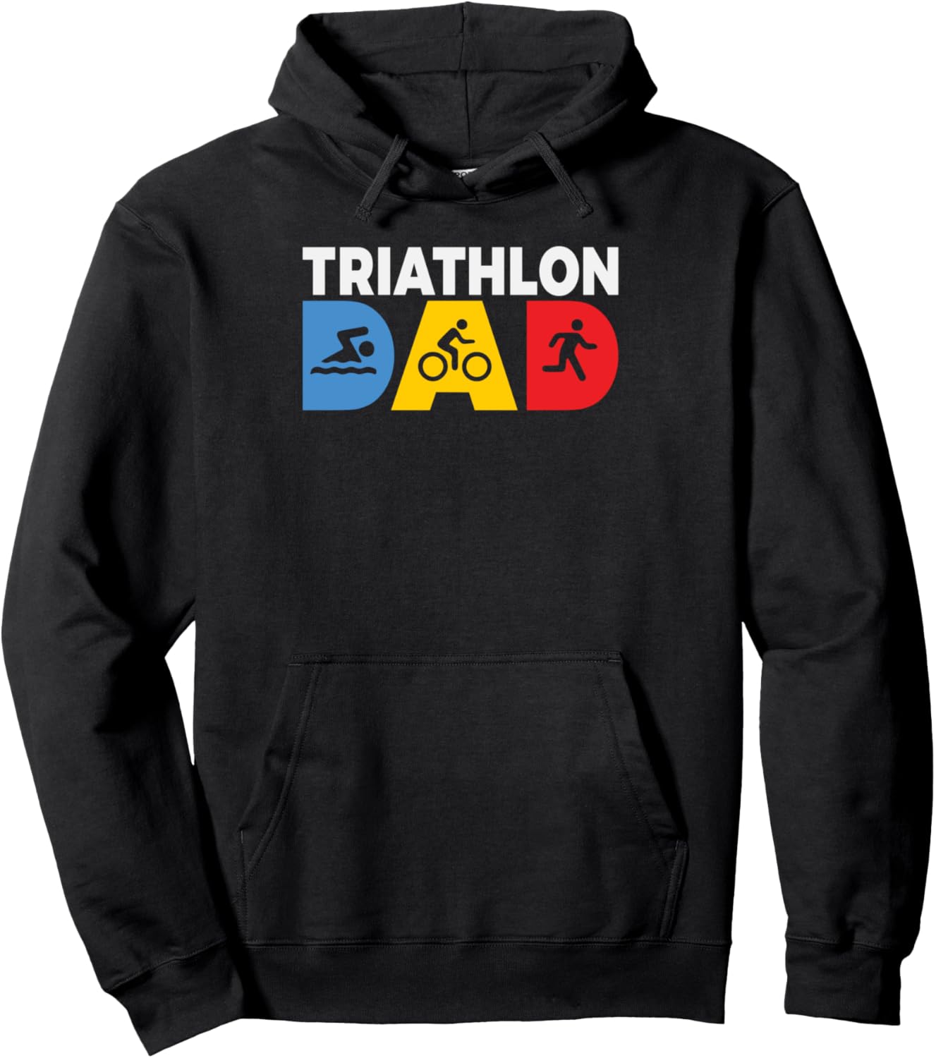 

Худи для папы-триатлониста Triathlete Gifts, черный