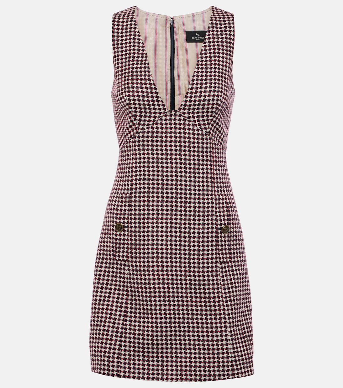 

Мини-платье в клетку Etro, Multicolour On White Base