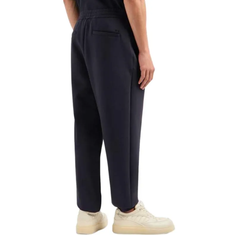Джоггеры Double Jersey на шнурке EMPORIO ARMANI, marine синий — фото 4