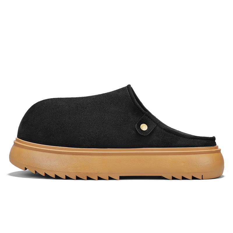 

PLAY COBBLER Мужские противоскользящие домашние тапочки с закрытым носком черные, цвет Black