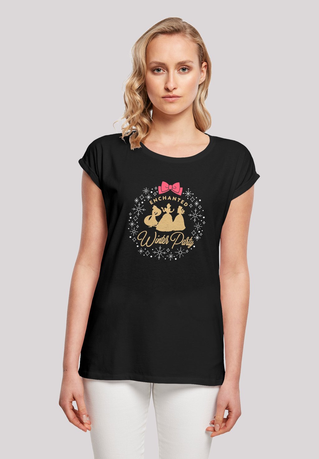 

Футболка с принтом DISNEY PRINZESSIN ENCHANTED WINTER PAR F4NT4STIC, черный