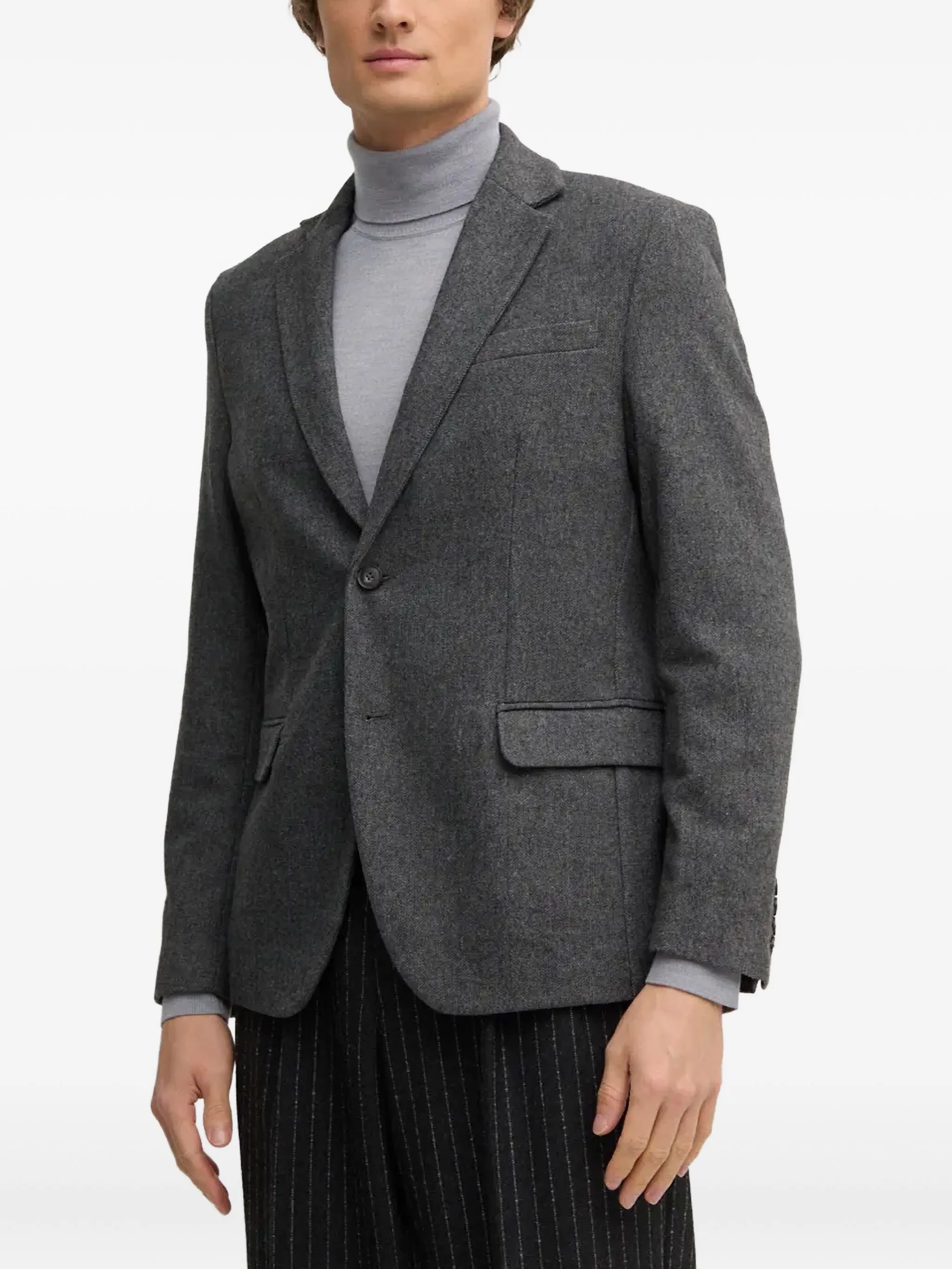 

Пиджак на пуговицах Benetton, серый