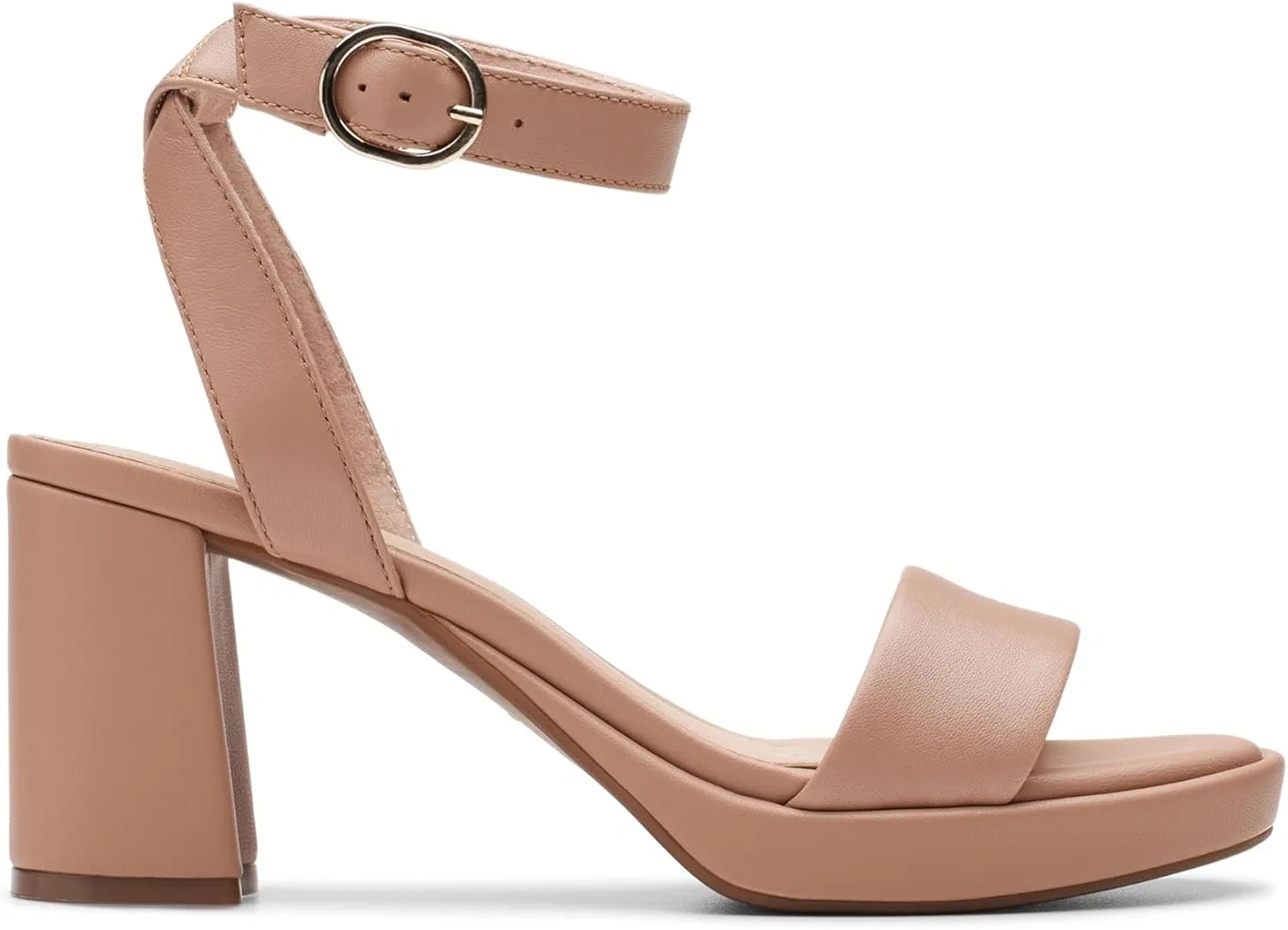Мужские сандалии на каблуке Ambyrlyn Bay от Clarks, Warm Beige Leather — фото 2