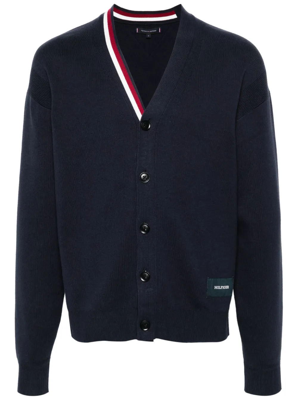 

Кардиган с V-образным вырезом и логотипом Tommy Hilfiger, синий