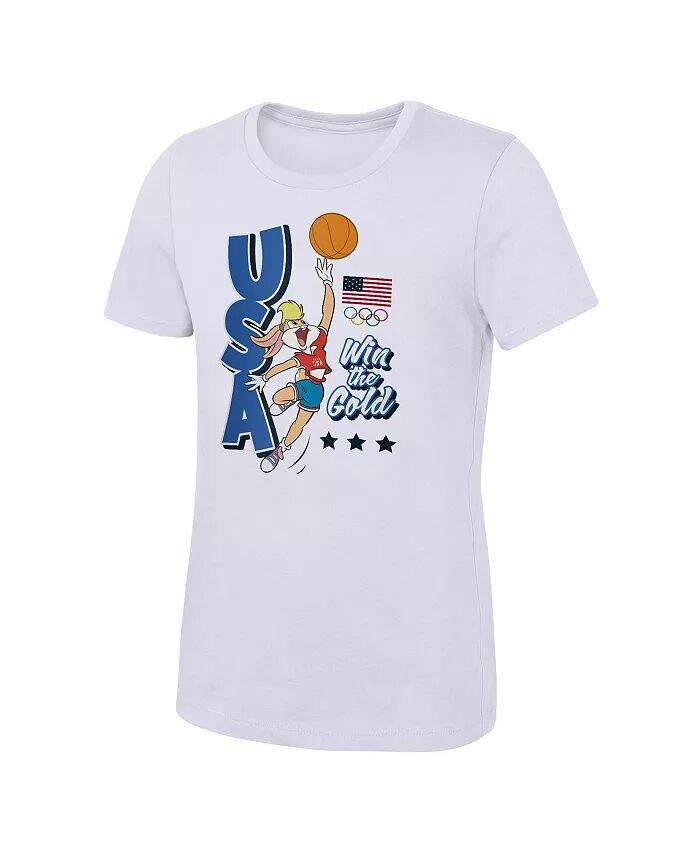 Баскетбольная футболка Big Boys and Girls Lola Bunny White Team USA Looney Tunes Outerstuff — фото 2