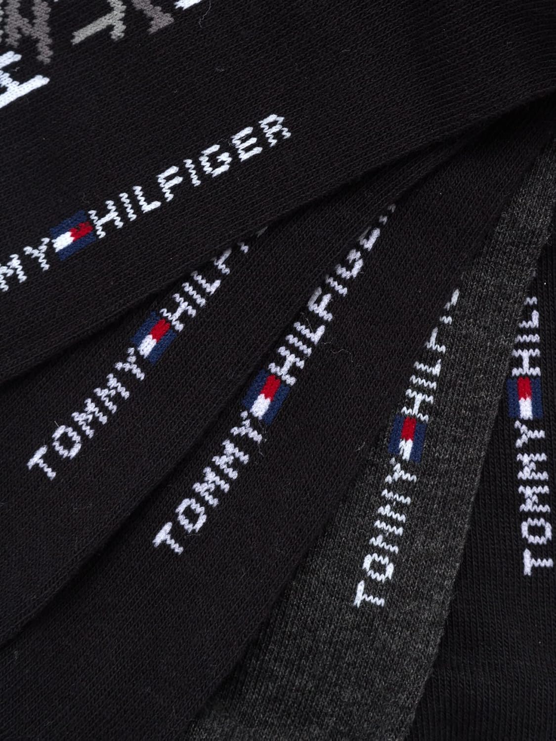 Мужские повседневные носки Tommy Hilfiger из мягкой хлопковой смеси - 10 пар, Black Assorted — фото 4