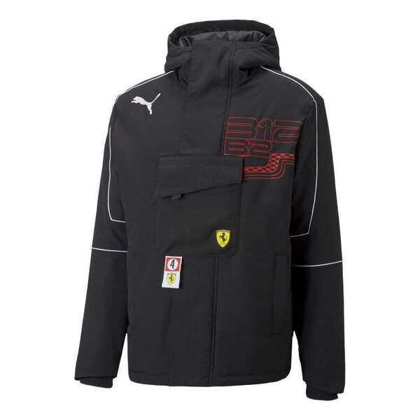 

Куртка scuderia ferrari race statement shell jacket 'black' Puma, черный