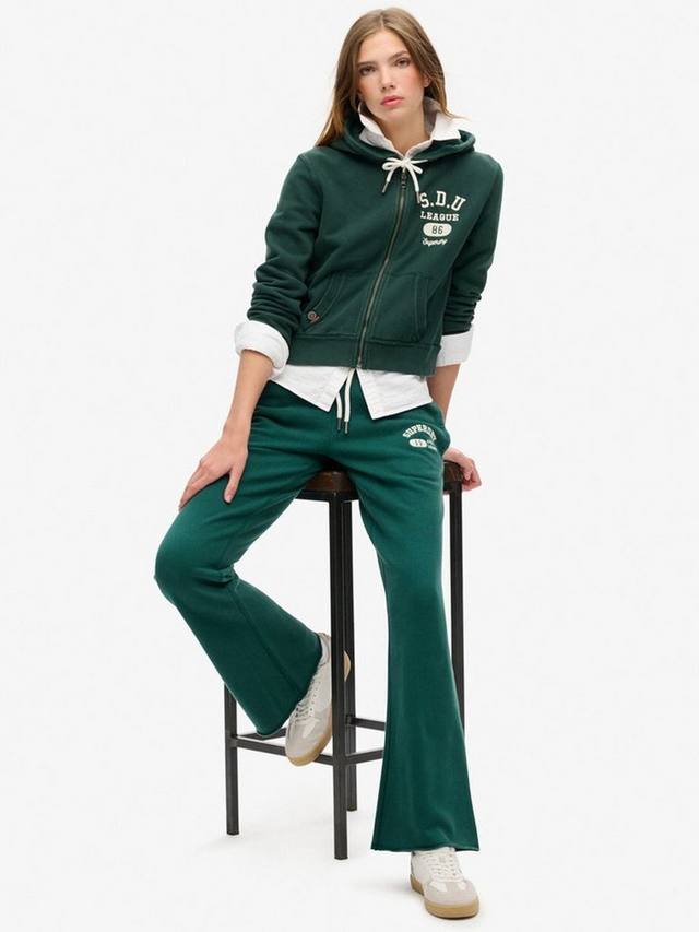 Атлетические лоу-райз расклешенные джоггеры Superdry, Mid Green — фото 3