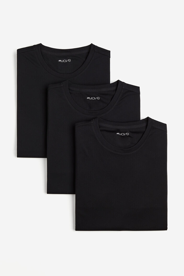 

Комплект из трех спортивных футболок drymove H&M, черный