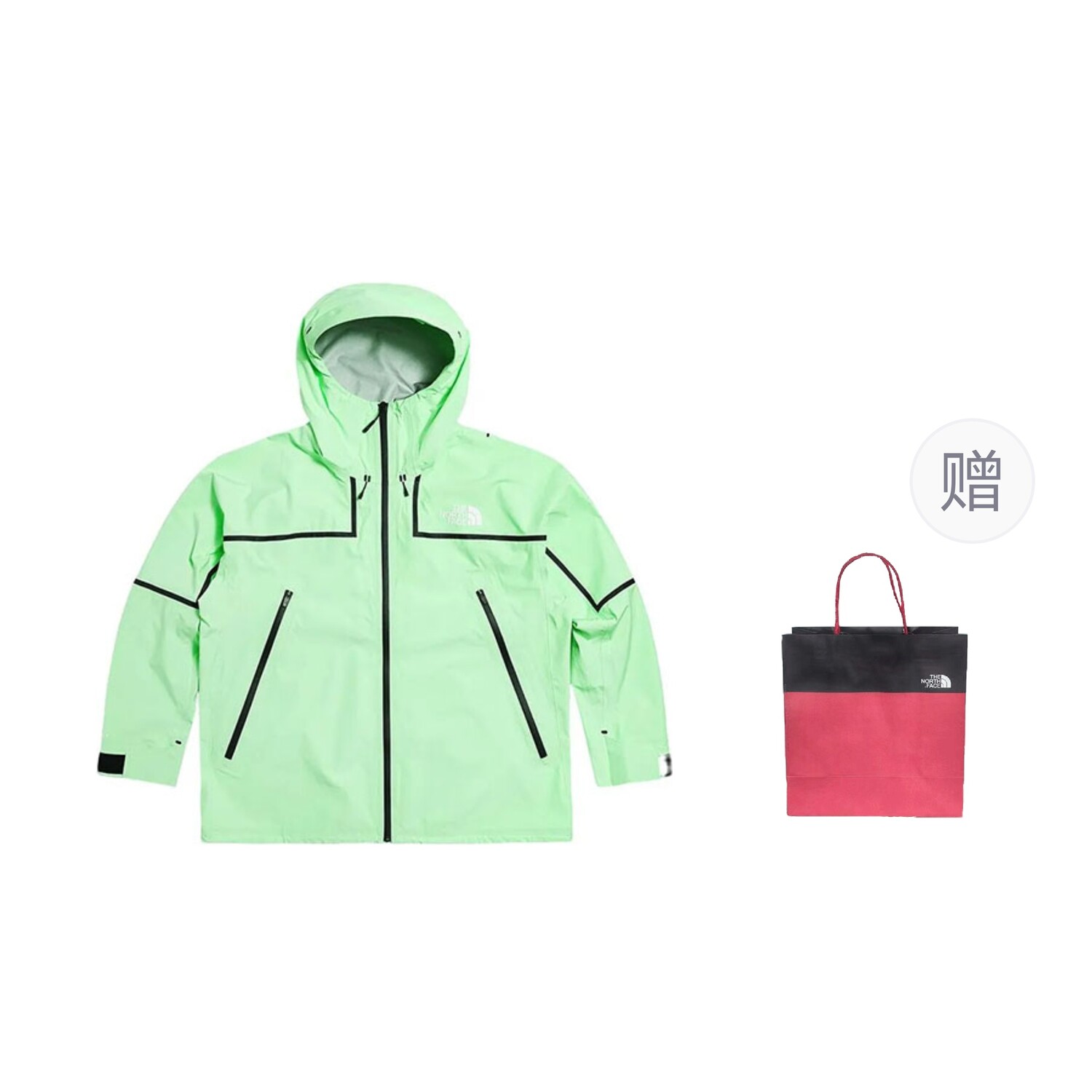 

Ветровка куртка унисекс зеленый + подарочный пакет The North Face