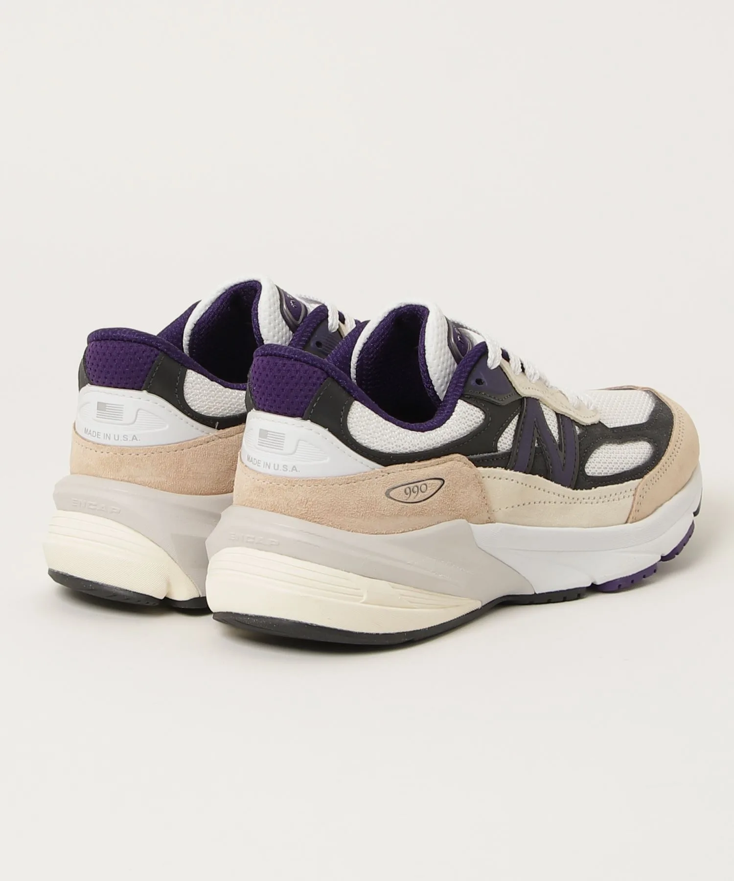 Мужские кроссовки New Balance U990 WB6 White/Black Plum — фото 2