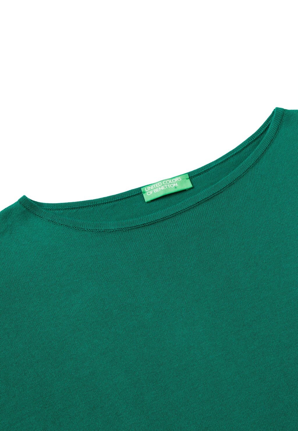 

Толстовка WITH TUBULAR EDGE BOAT NECK United Colors of Benetton, зеленый