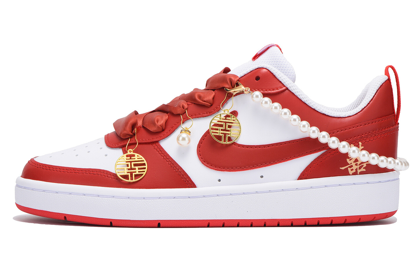 

Кроссовки Nike Court Borough Kids' Skateboarding Shoes Grade School, красный
