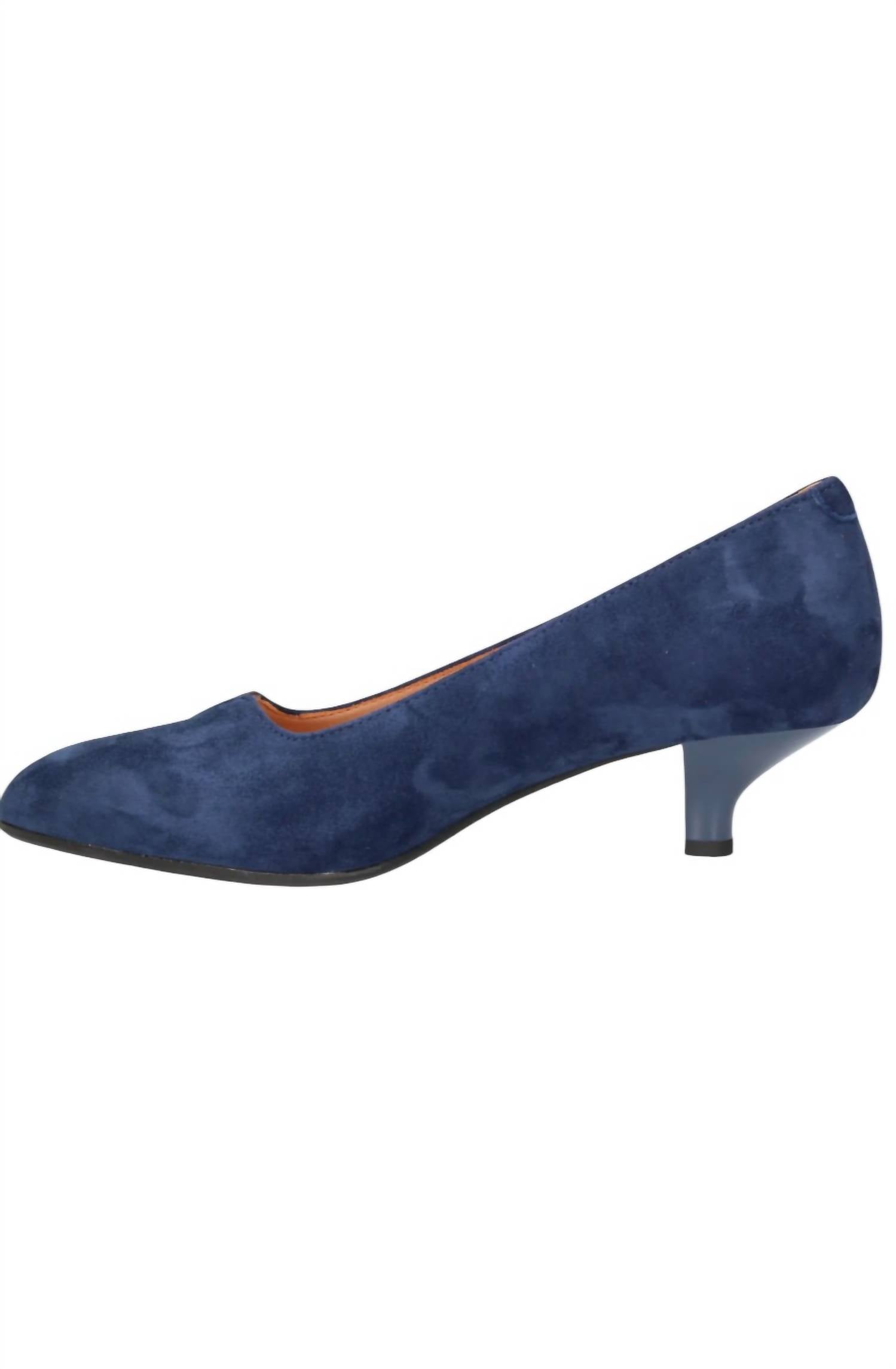 Женские туфли-лодочки Kavan Heeled Pumps из темно-синей замши L'amour Des Pieds — фото 3