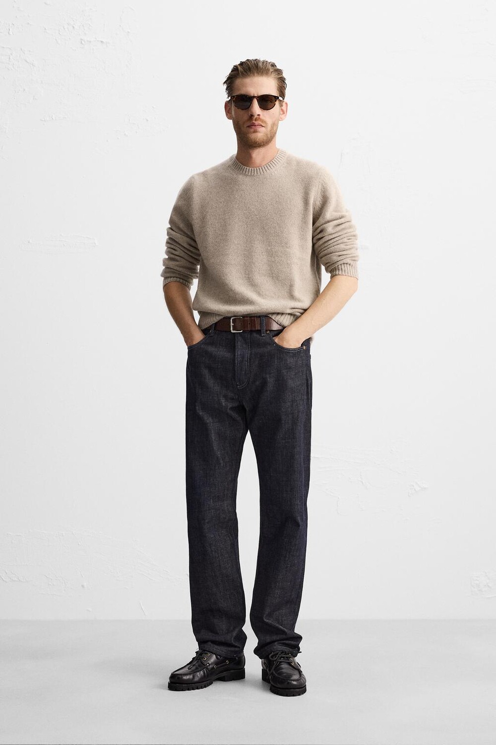 

Свитер из шерсти ZARA, кэмел