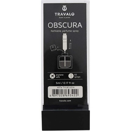Многоразовый распылитель для духов Obscura Premium 0,17 унций - черный, Travalo — фото 3