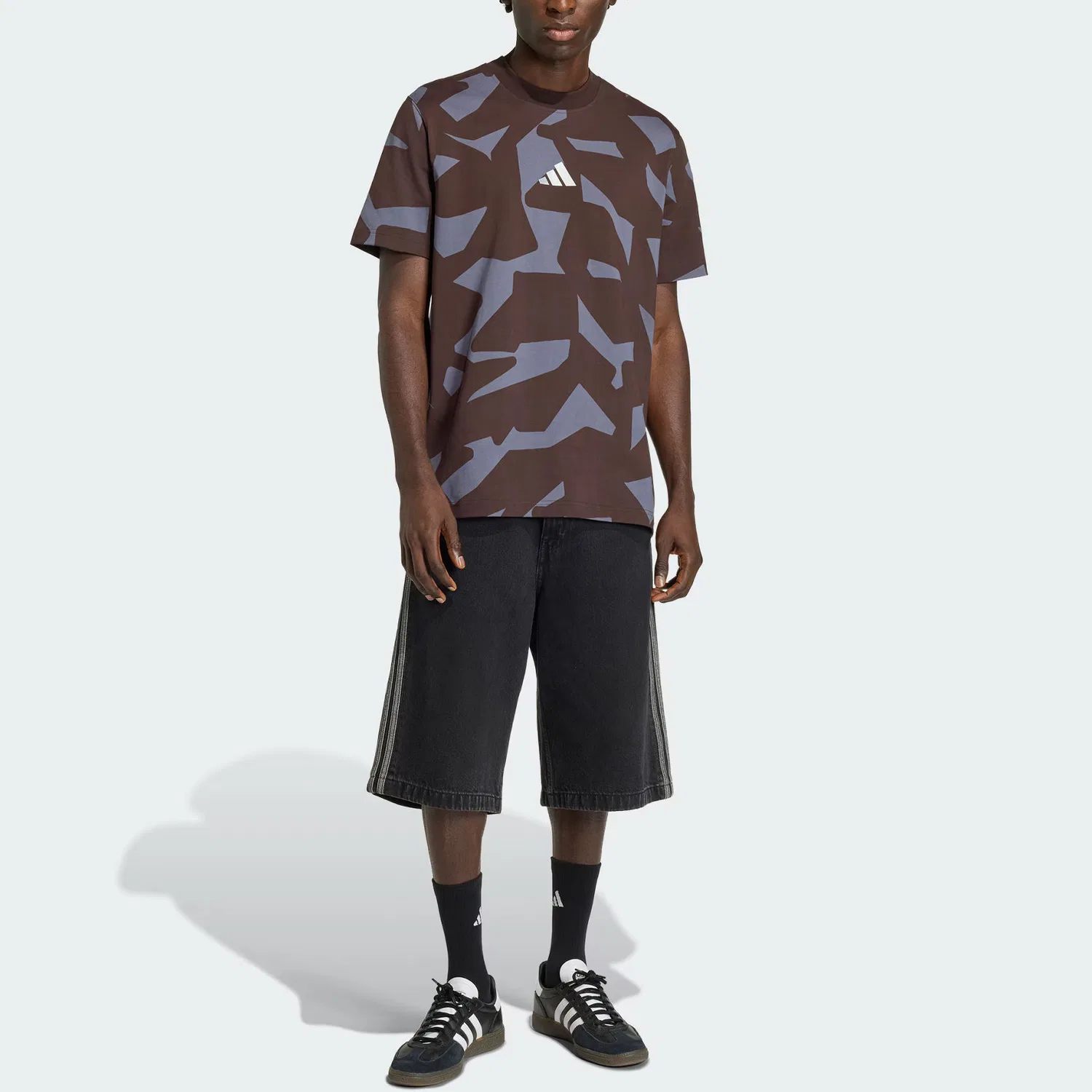 Футболка мужская AMG CAMO Racing Adidas, Aurora Asphalt Gray — фото 3