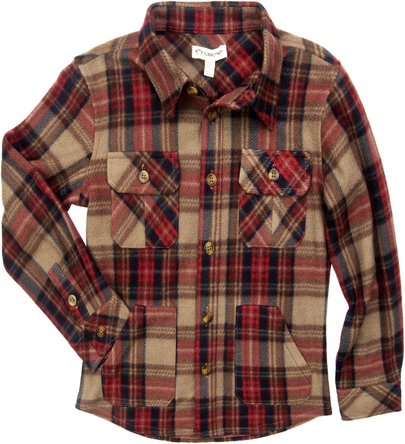 

Рубашка Appaman Softest Snow Fleece Shirt, цвет Burgundy/Brown Plaid