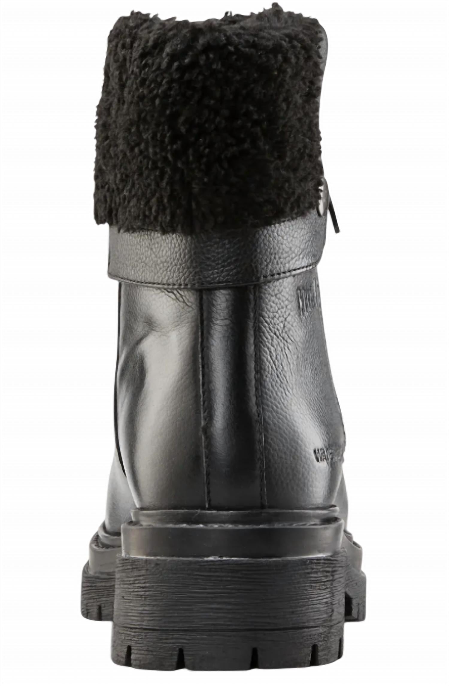 Женские водонепроницаемые ботинки Vigo Faux Shearling Cuff из черной кожи COUGAR — фото 2