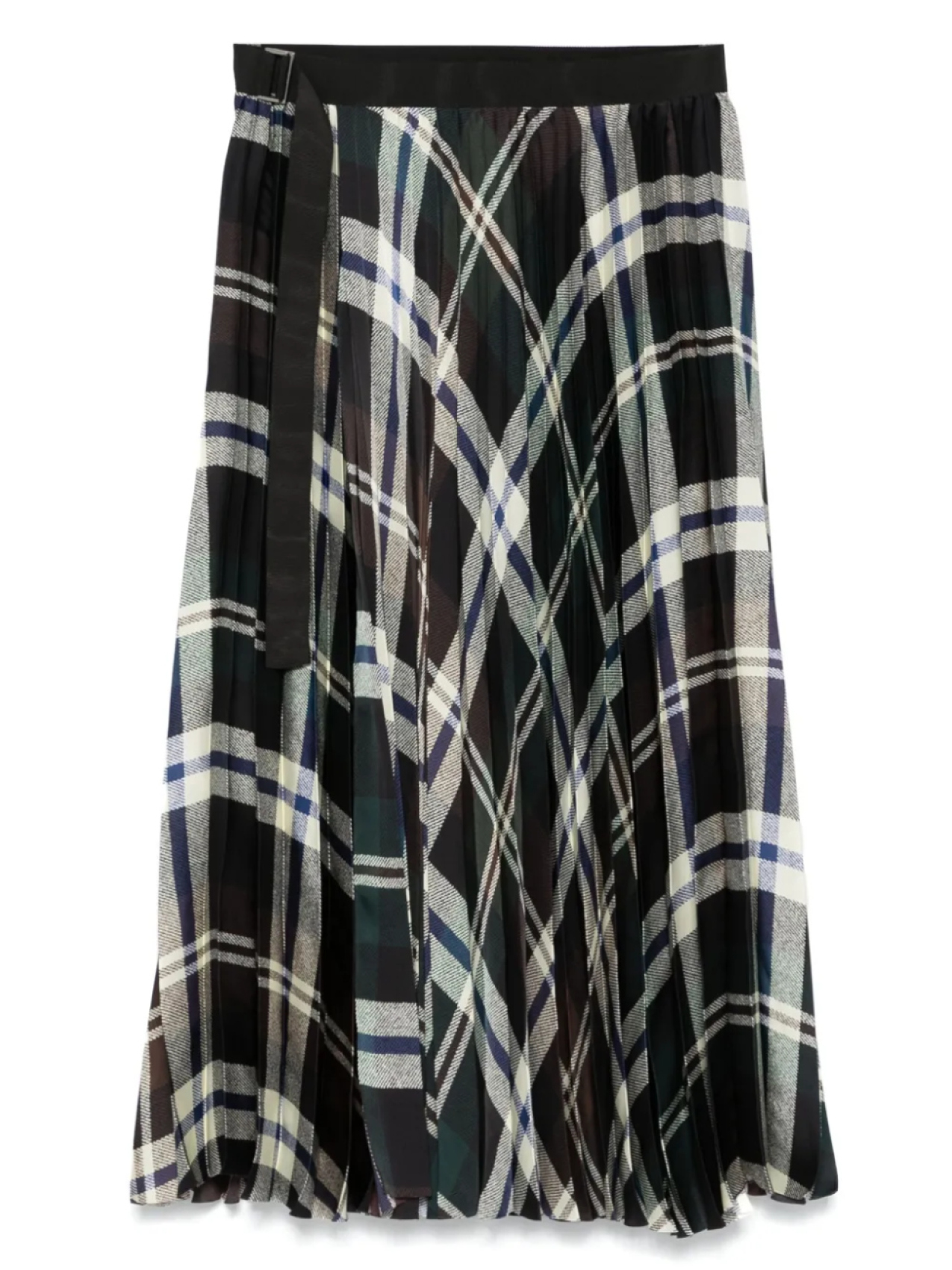

Юбка миди в клетку sacai, коричневый
