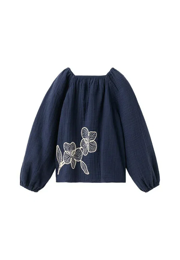 Блуза Mango Kids, королевский синий