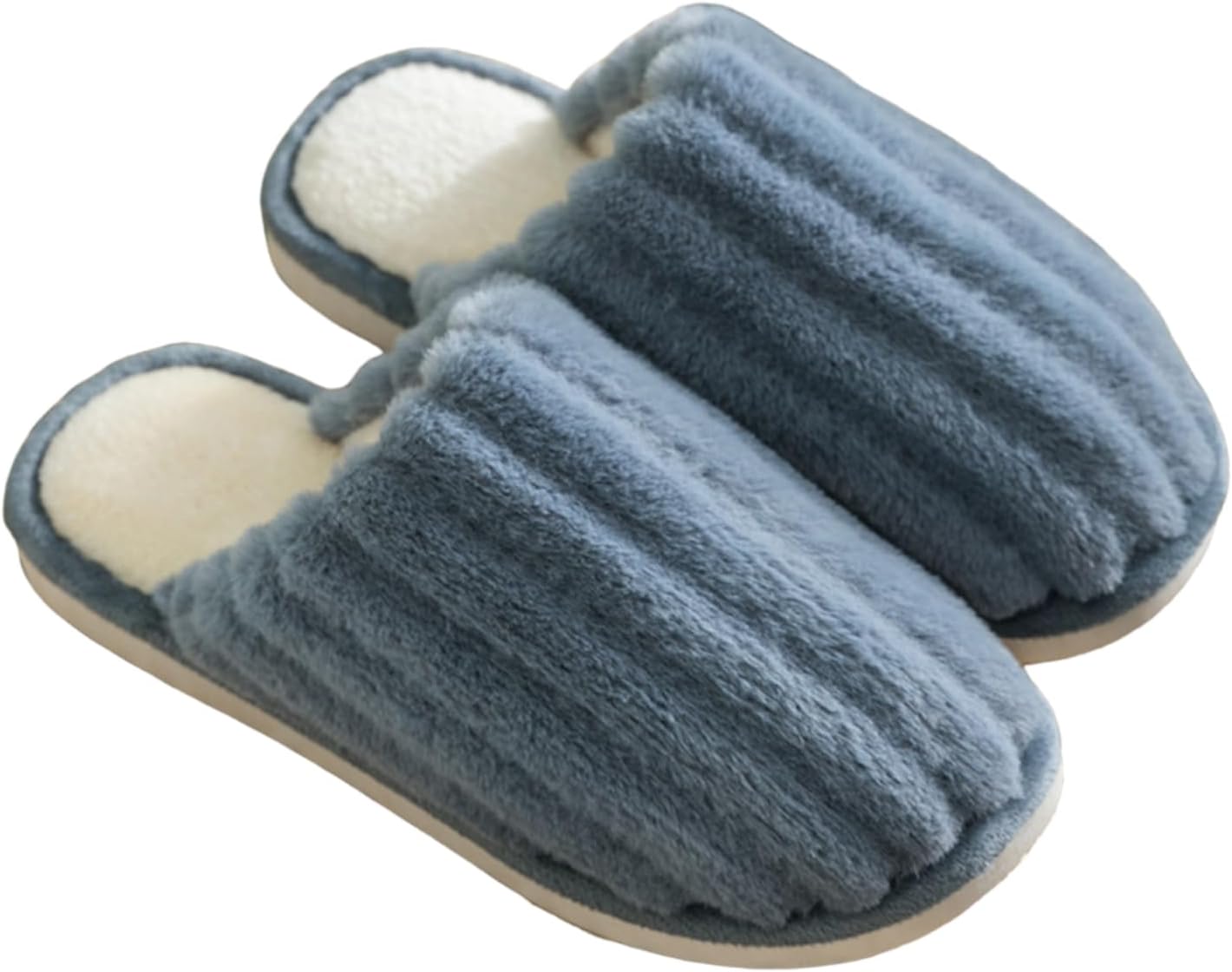 

Женские и мужские тапочки, ретро с милым бантиком, удобные шлепанцы, плюшевые пушистые теплые тапочки с меховой подкладкой, взрослые противоскользящие тапочки с эффектом памяти, домашняя обувь для спальни и зимы Hevoy, темно-синий