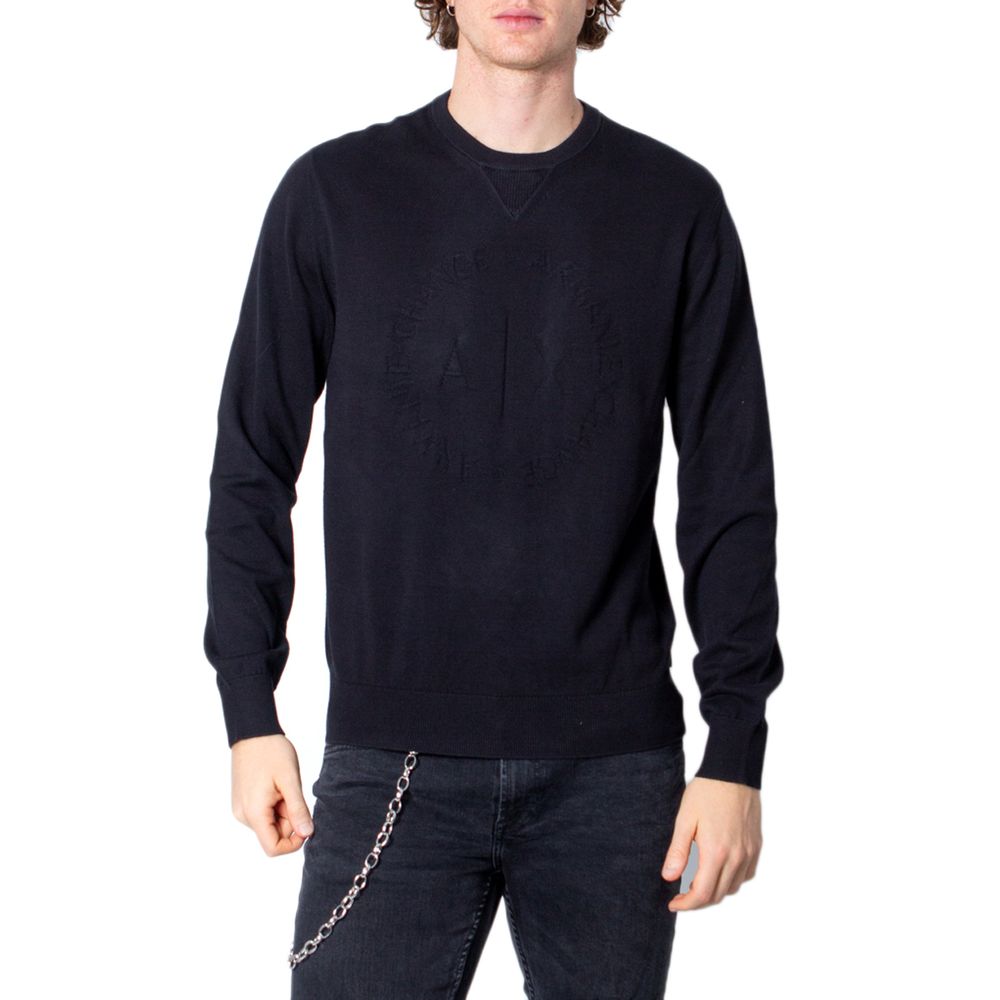 

Черная хлопковая футболка Armani Exchange
