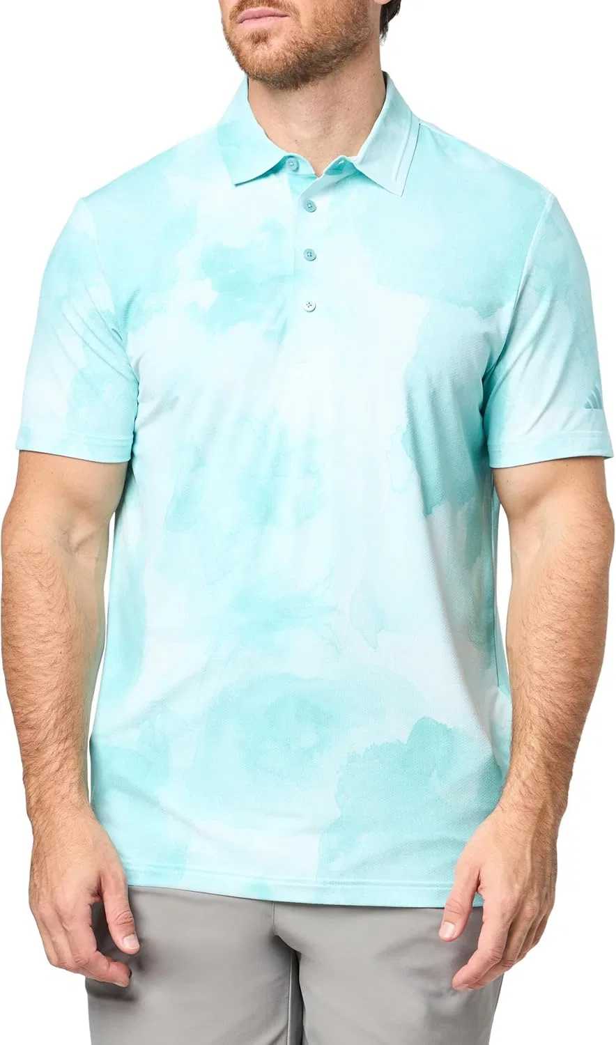 Мужское поло adidas Ultimate365 Tour Printed Cool Feeling, цвет Mint Tone