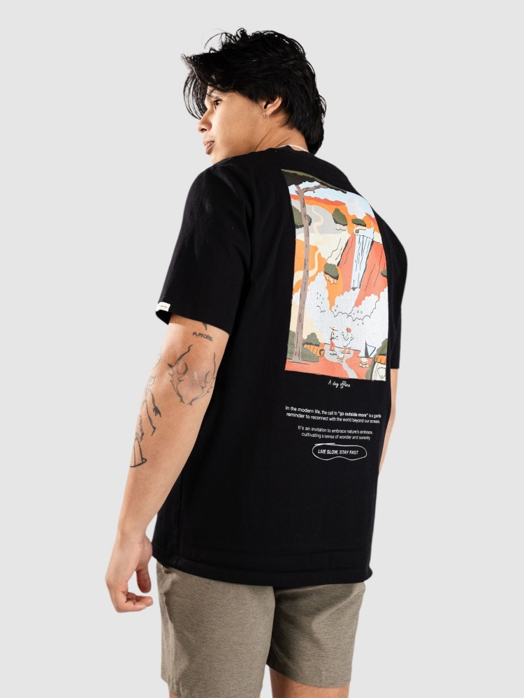 

Футболка Anerkjendt Akkikki Go Outside More T-Shirt, caviar