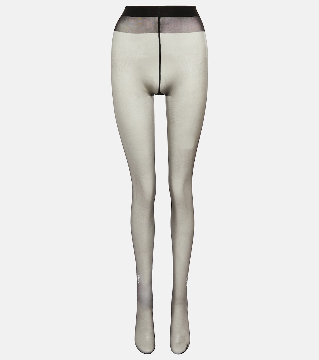 

Колготки с монограммой и кристаллами SAINT LAURENT, черный