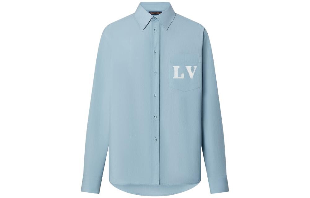 

Рубашка мужская Louis Vuitton с логотипом, синий