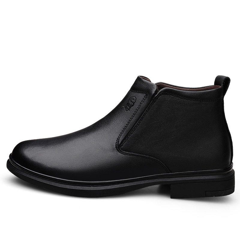 

LAORENTOU Черные мужские ботинки с гладкой отделкой, цвет Black Smooth Finish