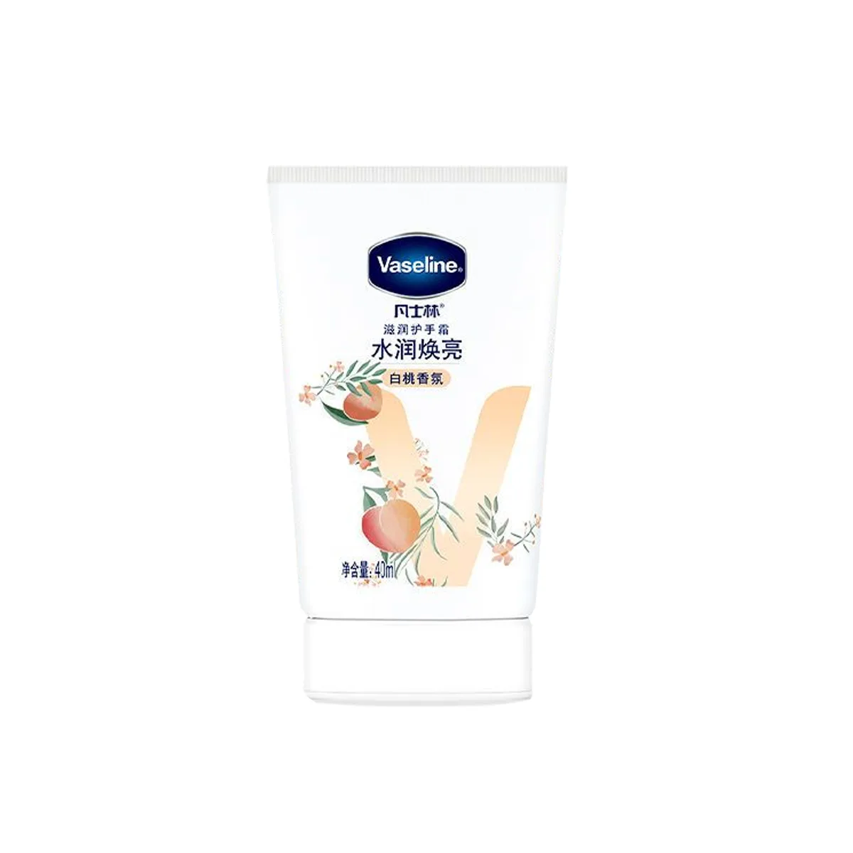 Увлажняющий крем для рук с ароматом розы Vaseline, White Peach Fragrance Moisturizing Hand Cream 40ml