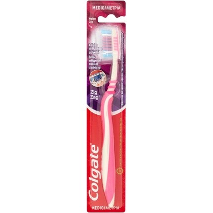 

Зигзагообразная средняя зубная щетка, Colgate