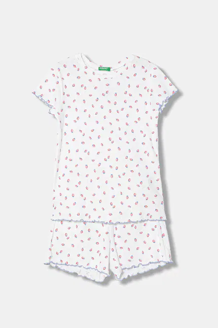 Пижама двухчастная с растительным узором United Colors of Benetton, белый