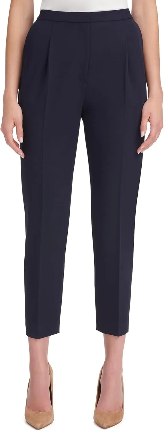Женские брюки-брюки с высокой талией и прямым кроем от Tommy Hilfiger, Deep Midnight