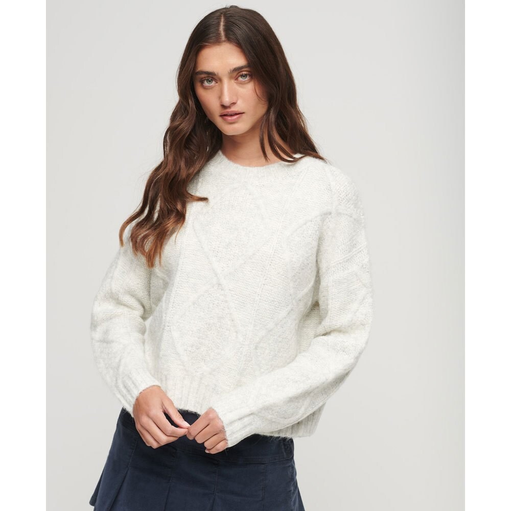 

Свитер Superdry Chunky Cable Turtle Neck, серый