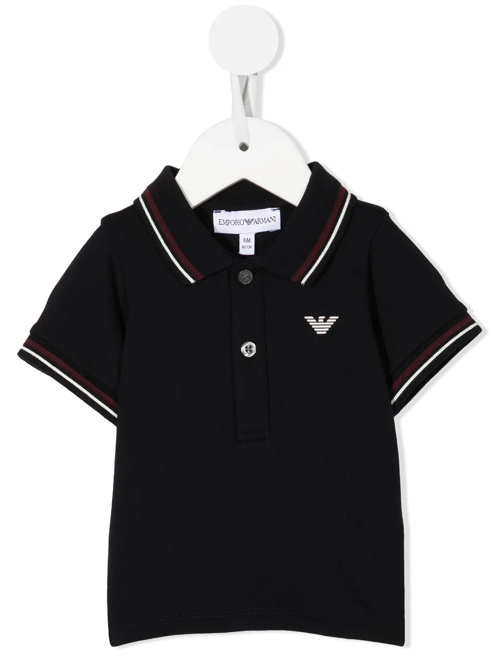 

Рубашка поло с короткими рукавами Emporio Armani Kids, черный