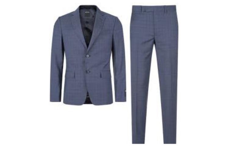 

Однобортный костюм из шерсти Zegna Ermenegildo Zegna, синий/серый