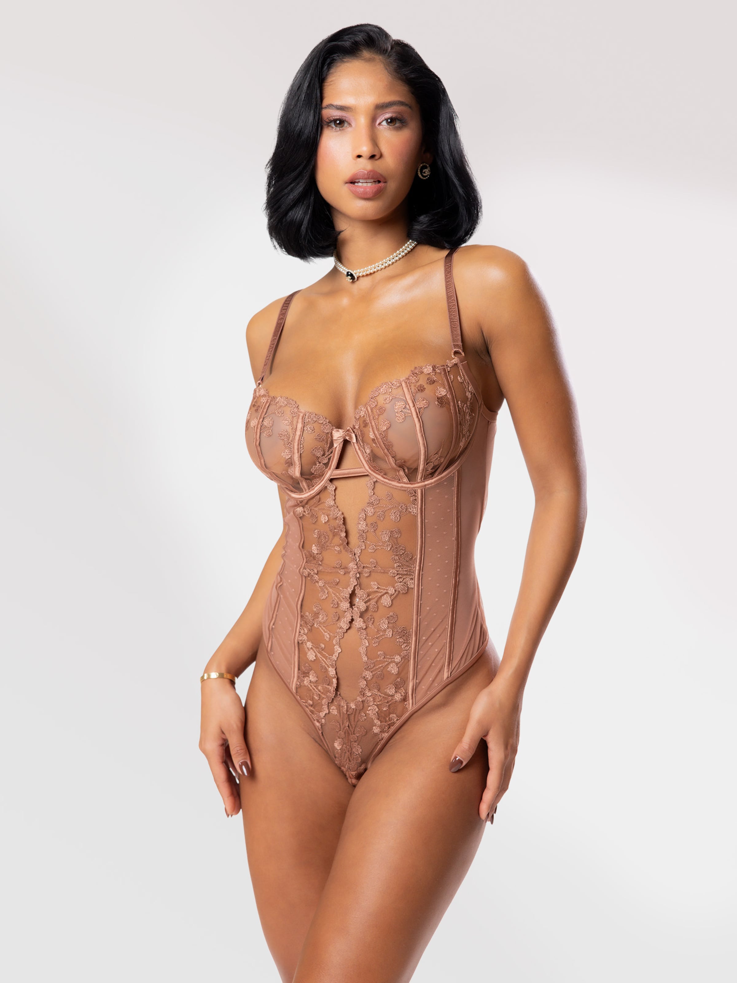 

Gianna Bellucci Боди 'Marcia' в коричневом цвете