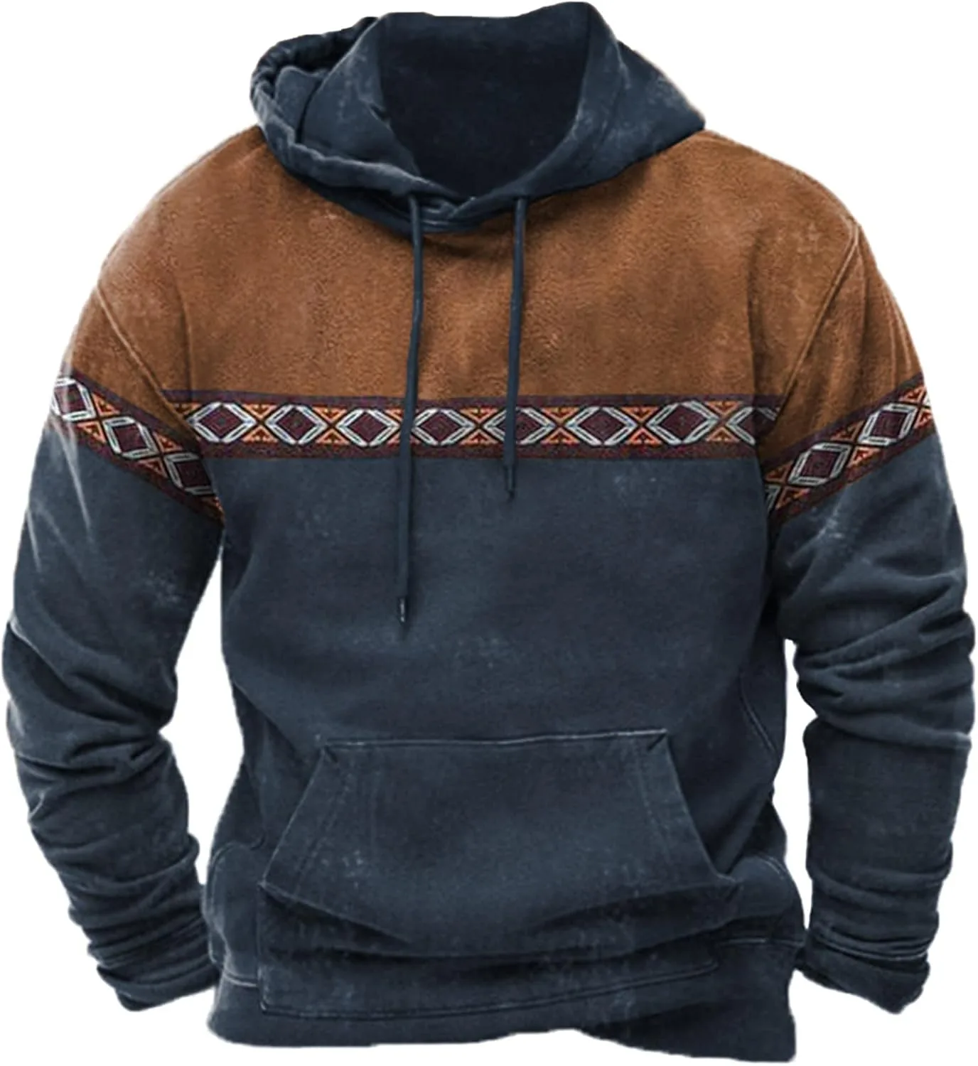 

Толстовка Aztec с этническим принтом и цветными вставками