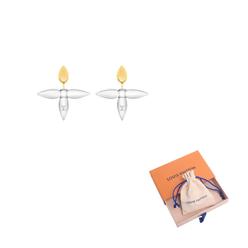

Серьги-гвоздики Louis Vuitton, золото/серебро