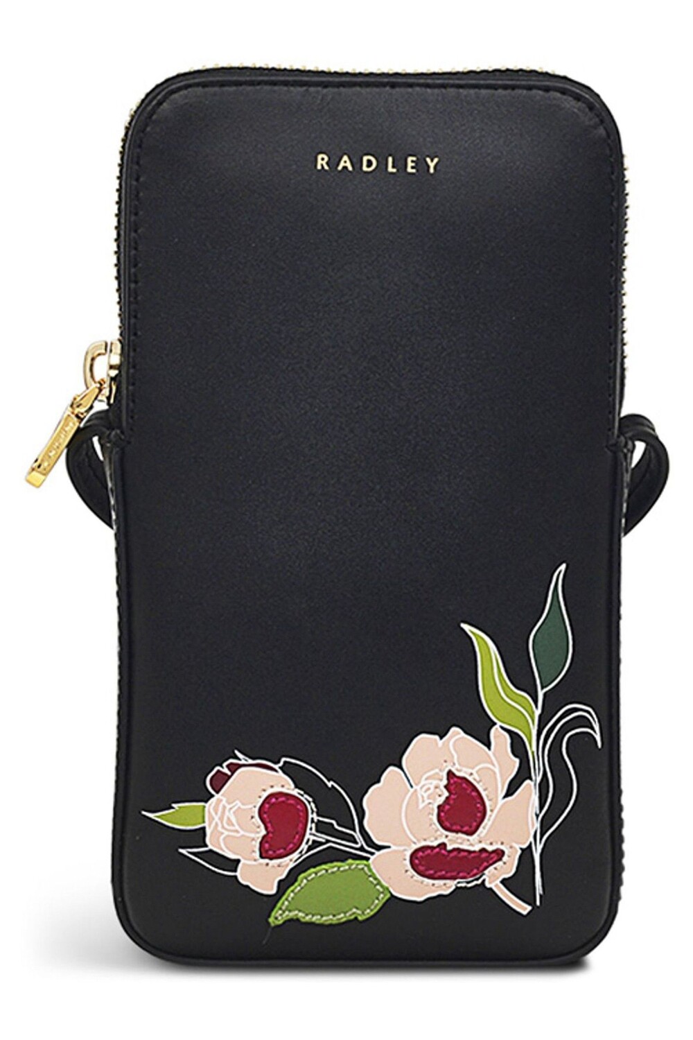 

London средний дикие розы телефон кросс боди сумка Radley, черный